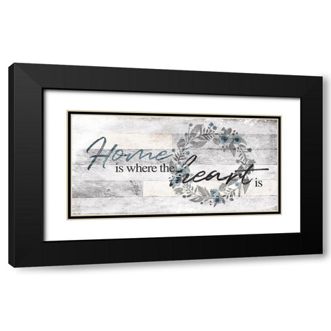 Home Heart Black Modern Wood Framed Art Print with Double Matting by Villa, Milli