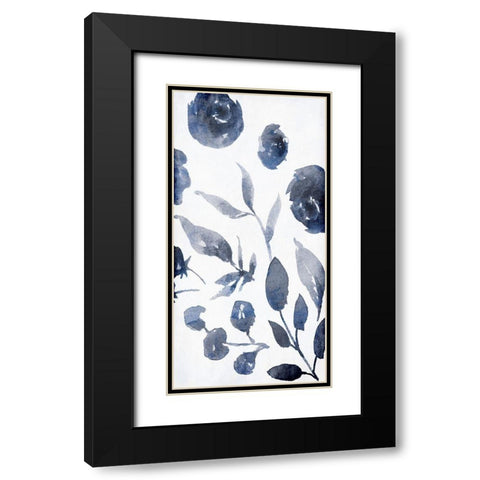 Florals In The Wind Black Modern Wood Framed Art Print with Double Matting by Villa, Milli