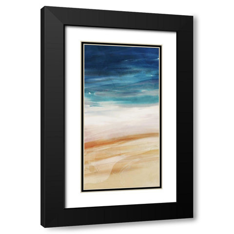Sea Flow 1 Black Modern Wood Framed Art Print with Double Matting by Villa, Milli