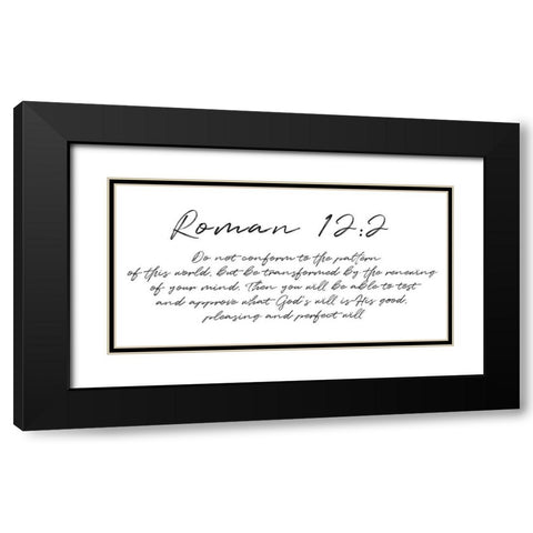 Script Roman Black Modern Wood Framed Art Print with Double Matting by Villa, Milli