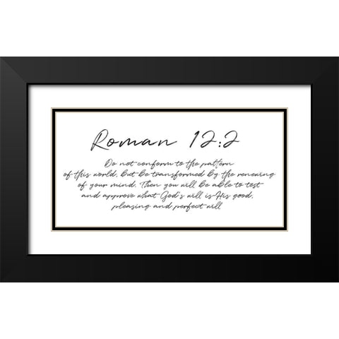 Script Roman Black Modern Wood Framed Art Print with Double Matting by Villa, Milli