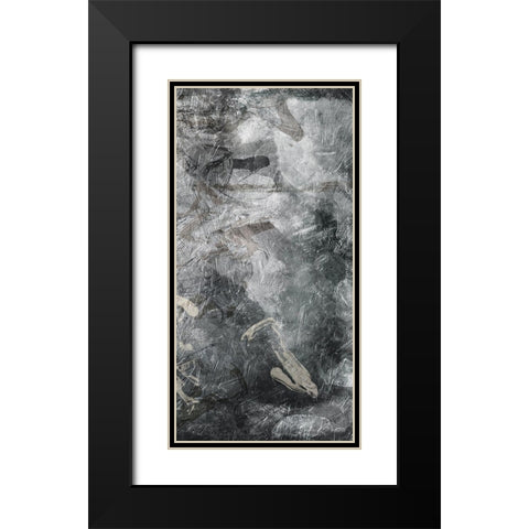 Slate Abstract 3 Black Modern Wood Framed Art Print with Double Matting by Villa, Milli