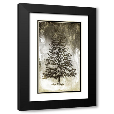 Tree In The Gloom 3 Black Modern Wood Framed Art Print with Double Matting by Villa, Milli