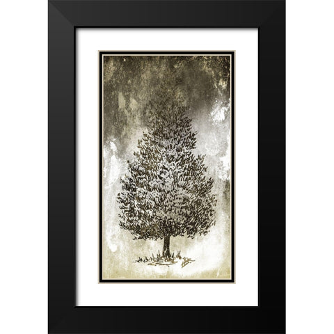 Tree In The Gloom 4 Black Modern Wood Framed Art Print with Double Matting by Villa, Milli