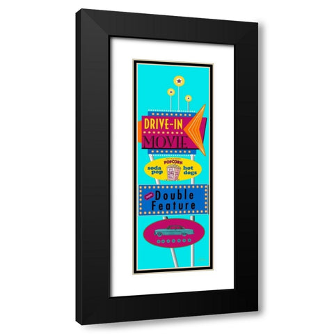 Movie Bright Black Modern Wood Framed Art Print with Double Matting by Windvand, Marilu