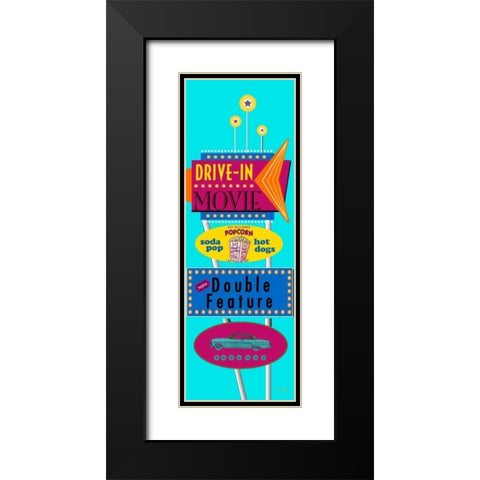 Movie Bright Black Modern Wood Framed Art Print with Double Matting by Windvand, Marilu