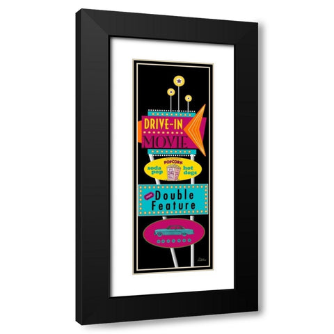 MOVIE Black Modern Wood Framed Art Print with Double Matting by Windvand, Marilu