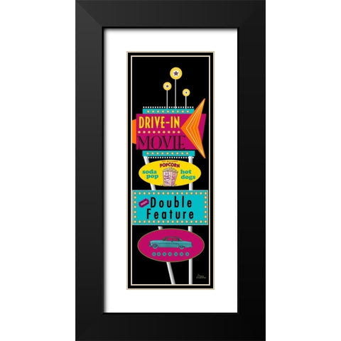 MOVIE Black Modern Wood Framed Art Print with Double Matting by Windvand, Marilu