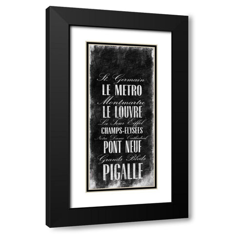 No Paris Black Modern Wood Framed Art Print with Double Matting by OnRei