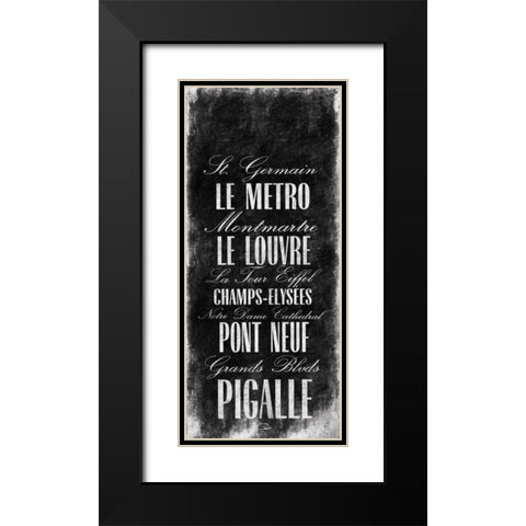 No Paris Black Modern Wood Framed Art Print with Double Matting by OnRei