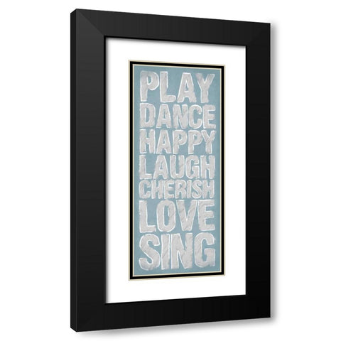 Rolling Type Black Modern Wood Framed Art Print with Double Matting by OnRei