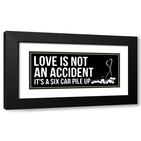 CAR PILE UP Black Modern Wood Framed Art Print with Double Matting by OnRei