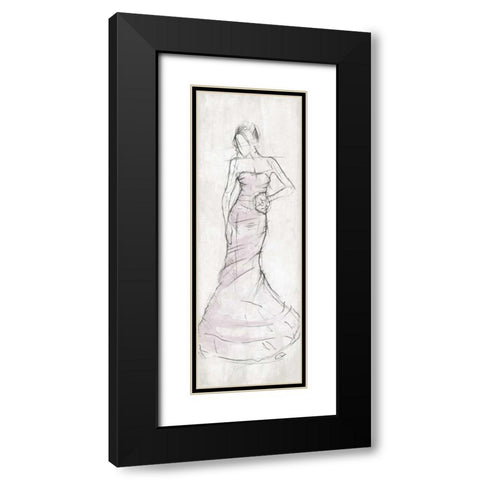 DRESS A Black Modern Wood Framed Art Print with Double Matting by OnRei