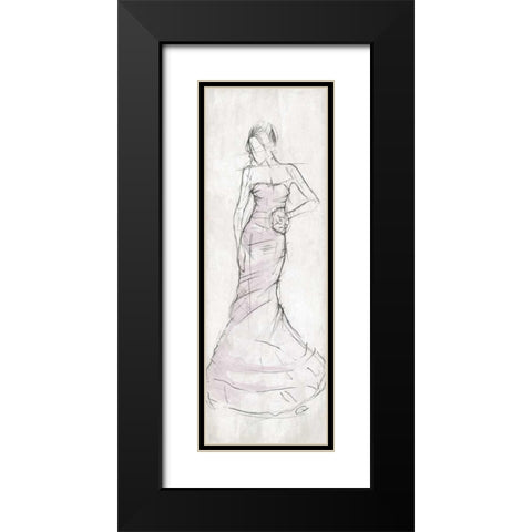 DRESS A Black Modern Wood Framed Art Print with Double Matting by OnRei