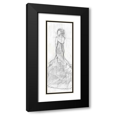 Dress Back 2 Black Modern Wood Framed Art Print with Double Matting by OnRei