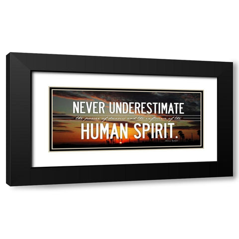 Human Spirit Black Modern Wood Framed Art Print with Double Matting by OnRei