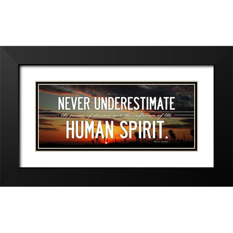 Human Spirit Black Modern Wood Framed Art Print with Double Matting by OnRei