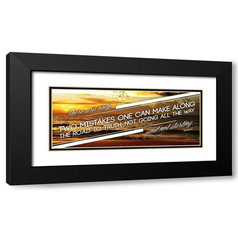 Truth Black Modern Wood Framed Art Print with Double Matting by OnRei