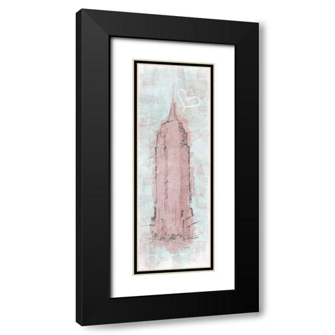 Romatic Empire Black Modern Wood Framed Art Print with Double Matting by OnRei