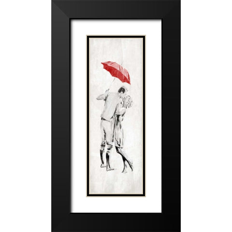 Romantic Couple Black Modern Wood Framed Art Print with Double Matting by OnRei