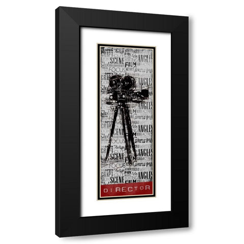 Director Black Modern Wood Framed Art Print with Double Matting by OnRei