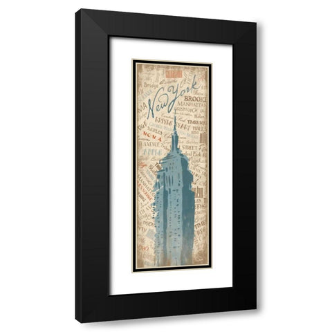 New York 19A Black Modern Wood Framed Art Print with Double Matting by OnRei