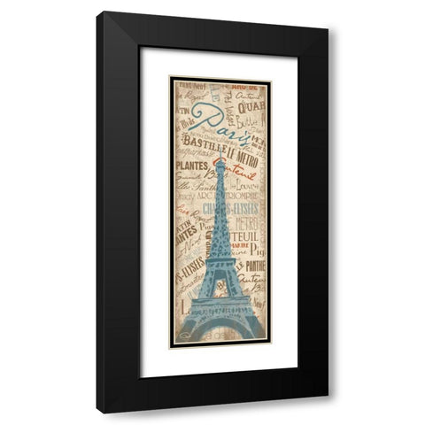 Paris 19B Black Modern Wood Framed Art Print with Double Matting by OnRei