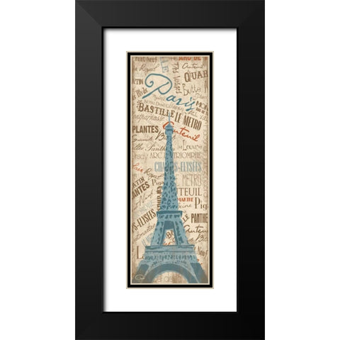 Paris 19B Black Modern Wood Framed Art Print with Double Matting by OnRei