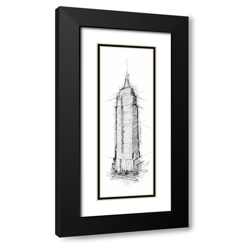 Empire Black Modern Wood Framed Art Print with Double Matting by OnRei