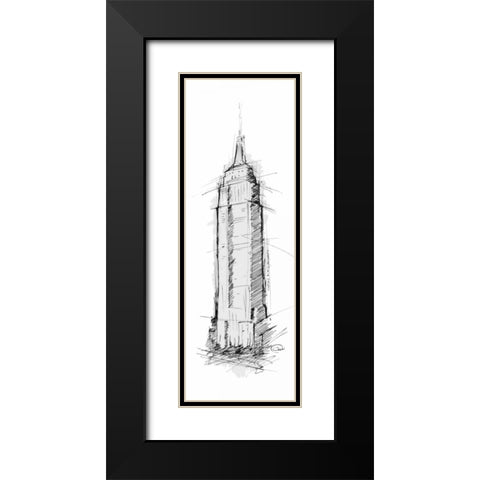 Empire Black Modern Wood Framed Art Print with Double Matting by OnRei