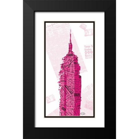 Pink Empire Black Modern Wood Framed Art Print with Double Matting by OnRei