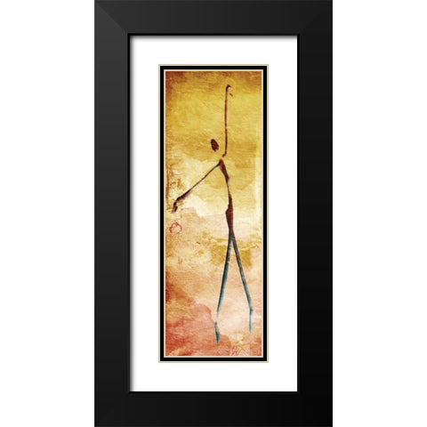 Harmonious Dancer Black Modern Wood Framed Art Print with Double Matting by OnRei