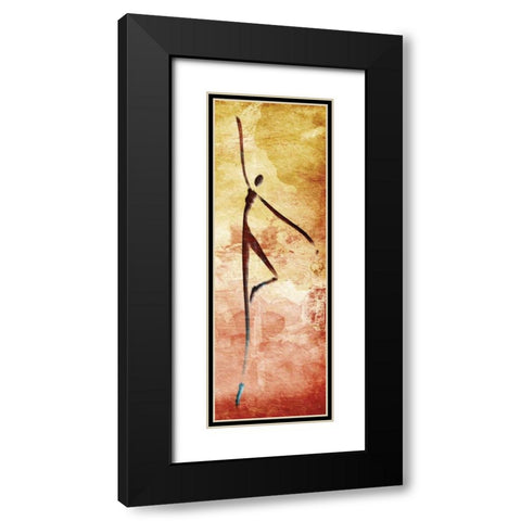 Harmonious Dancer Three Black Modern Wood Framed Art Print with Double Matting by OnRei