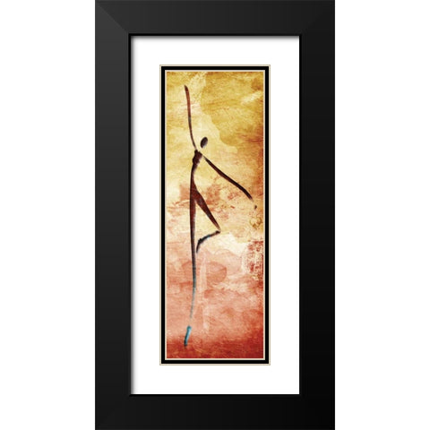 Harmonious Dancer Three Black Modern Wood Framed Art Print with Double Matting by OnRei