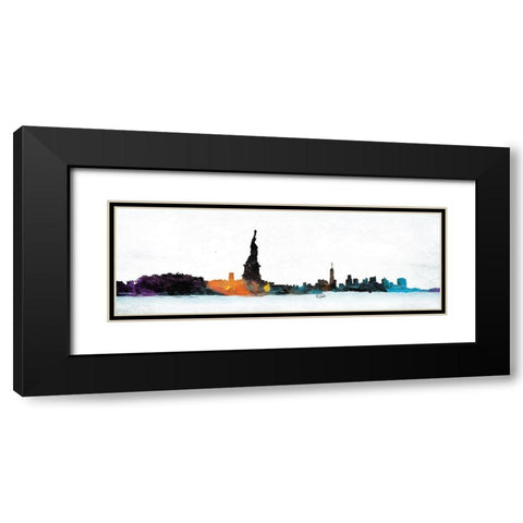 NY Graph State Of Mind Black Modern Wood Framed Art Print with Double Matting by OnRei