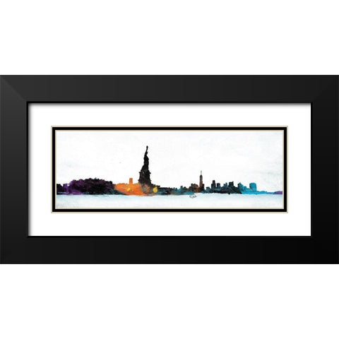 NY Graph State Of Mind Black Modern Wood Framed Art Print with Double Matting by OnRei