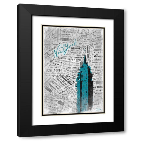 Empire A2 Black Modern Wood Framed Art Print with Double Matting by OnRei