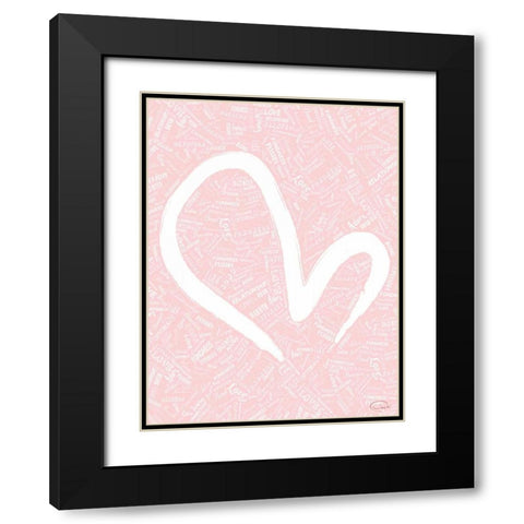 FADED LOVE Black Modern Wood Framed Art Print with Double Matting by OnRei