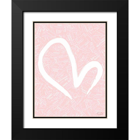 FADED LOVE Black Modern Wood Framed Art Print with Double Matting by OnRei