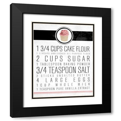 Cupcakes 2 Black Modern Wood Framed Art Print with Double Matting by OnRei