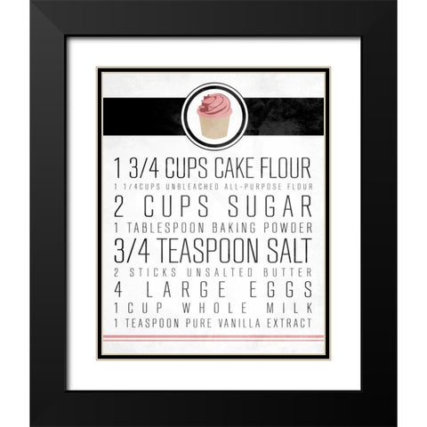 Cupcakes 2 Black Modern Wood Framed Art Print with Double Matting by OnRei