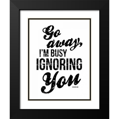 Ignoring Black Modern Wood Framed Art Print with Double Matting by OnRei