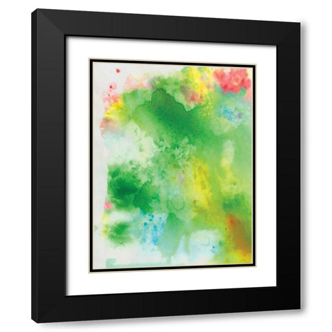 Little Watercolor Black Modern Wood Framed Art Print with Double Matting by OnRei