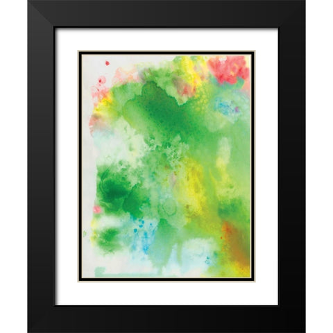 Little Watercolor Black Modern Wood Framed Art Print with Double Matting by OnRei