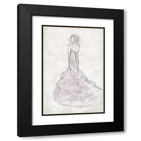 Fashion Dress Mate Black Modern Wood Framed Art Print with Double Matting by OnRei