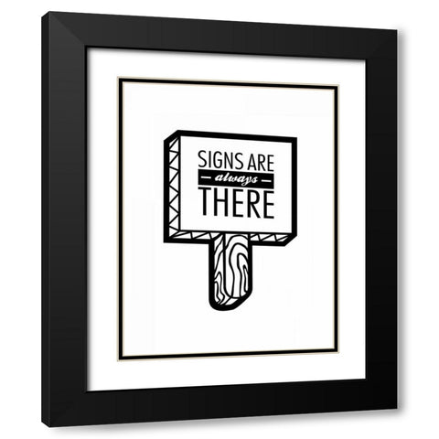 Always There 2 Black Modern Wood Framed Art Print with Double Matting by OnRei