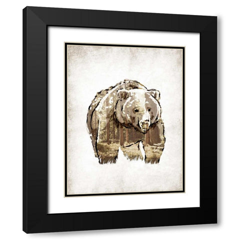 Butch in Woods Black Modern Wood Framed Art Print with Double Matting by OnRei