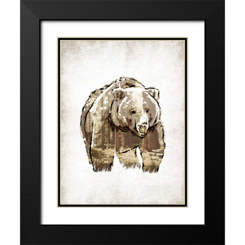 Butch in Woods Black Modern Wood Framed Art Print with Double Matting by OnRei