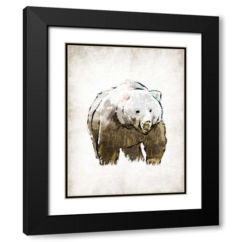 Butch in Forest Black Modern Wood Framed Art Print with Double Matting by OnRei