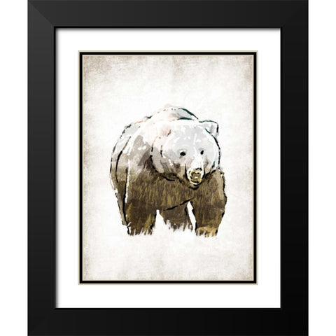 Butch in Forest Black Modern Wood Framed Art Print with Double Matting by OnRei